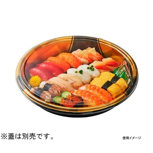 寿司容器 DX丸桶 30 金砂目−BK