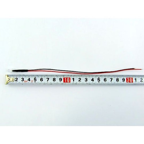 20cm線付LED φ5mm 赤/10個