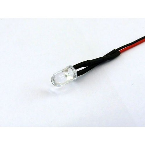 20cm線付LED φ5mm 赤/10個