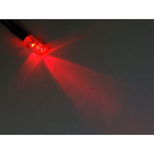 20cm線付LED φ5mm 赤/10個