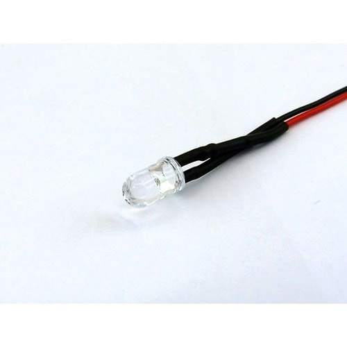 20cm線付LED φ5mm 青/10個