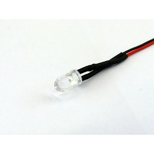 20cm線付LED φ5mm 白/10個