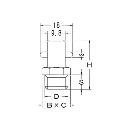 R 1/4” グリースニップル(ピンタイ