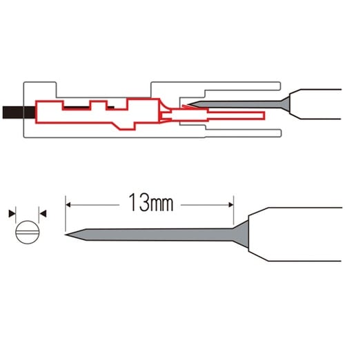 端子リリースツール(0.6+0.8 2本