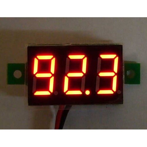 ミニタイプ7セグLED電圧計モジュール