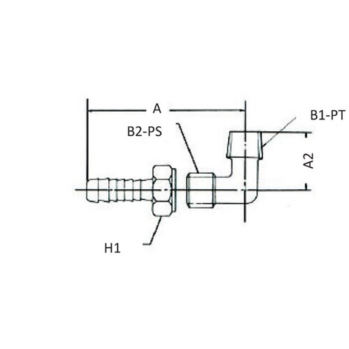 L型ホースクチ BS HLT R1/4