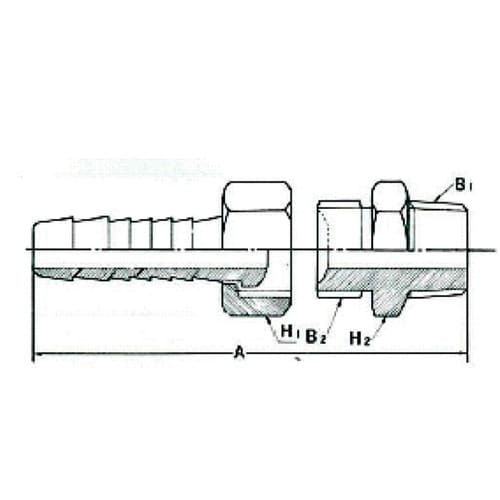 銅合金 BS 片口ホースユニオン BS