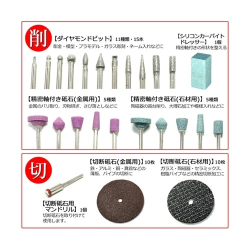 アートルーターセット 83pcアクセアリ