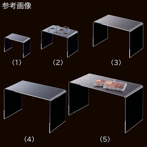 アクリルコの字型ディスプレイ 透明 幅1