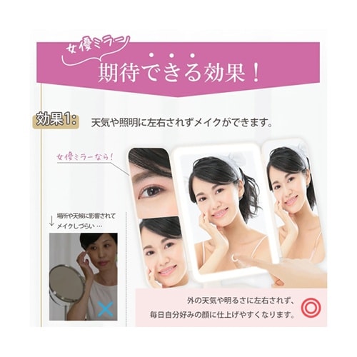 美ルル LEDメイクアップミラー シンデ