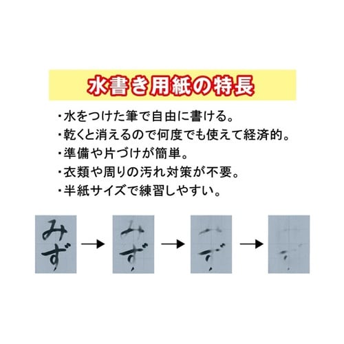 水書き用紙 半紙判・罫線入り 10個入
