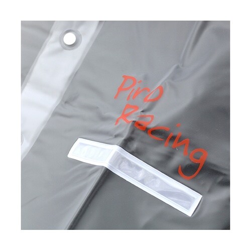 車椅子レインコート クリアー/オレンジ