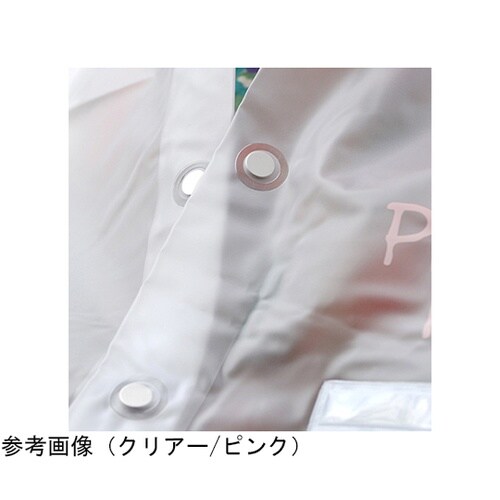 車椅子レインコート クリアー/ピンク L
