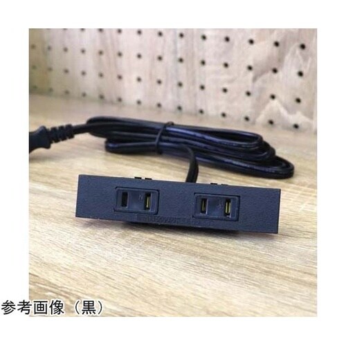 家具製作用 埋め込みコンセント 2つ口(