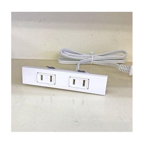 家具製作用 埋め込みコンセント 2つ口(