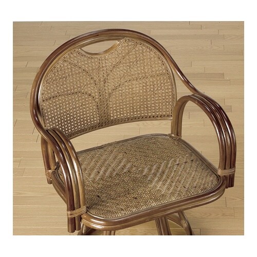 天然籐回転チェア ミドルハイタイプ高さが