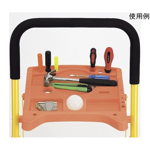 スチールデコ 便利なトレー付き脚立 3段