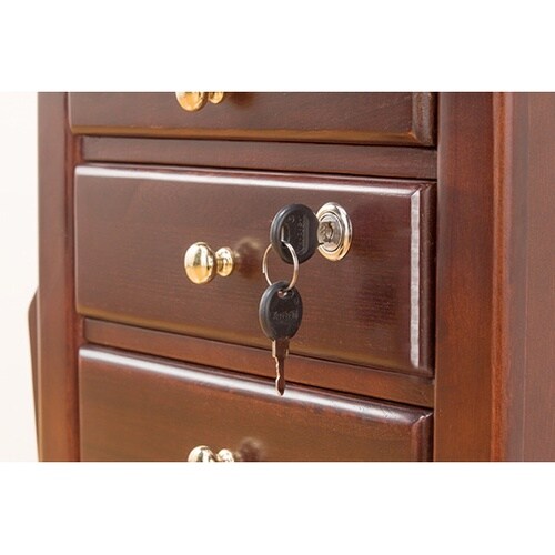 天然木リビングワゴンダークブラウン(コン