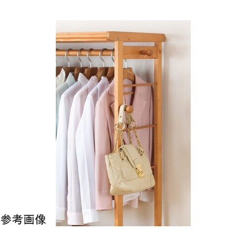 天然木カーテン付きシングルハンガー90c