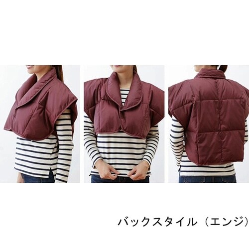 あったか羽毛肩当てネイビー 039321