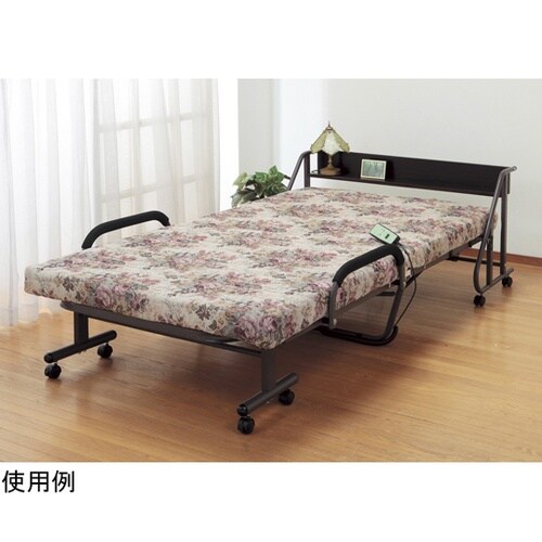 木製棚付き収納式リクライニングベッド(電