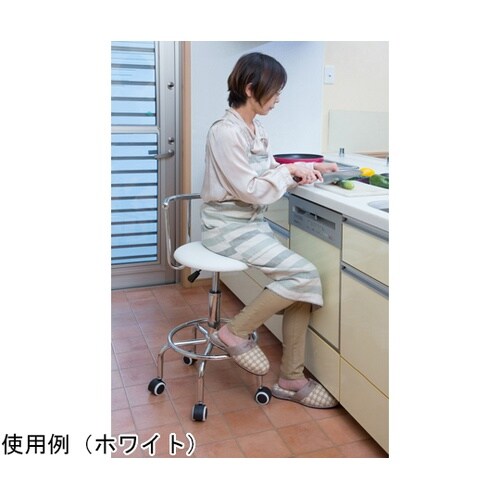 らくらく昇降式回転チェア ブラック 04