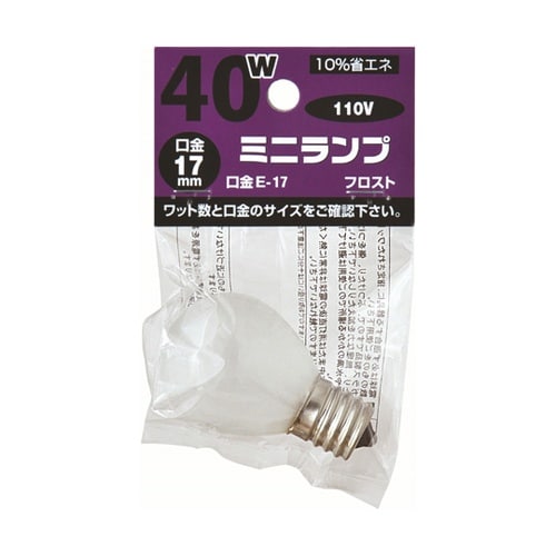 白熱電球 ミニランプ 40W型フロス S