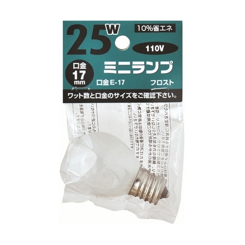 白熱電球 ミニランプ 25W型フロス S