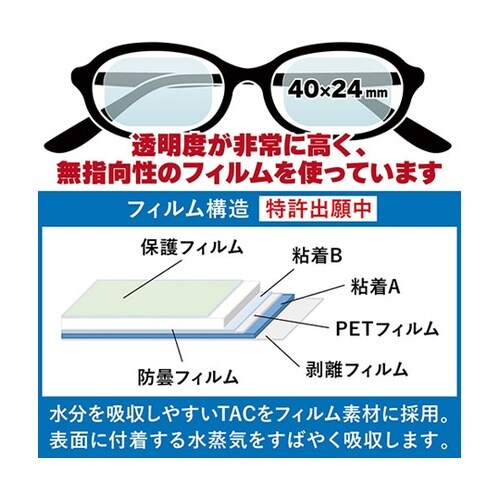 強力メガネくもり止めシール くもらーずシ