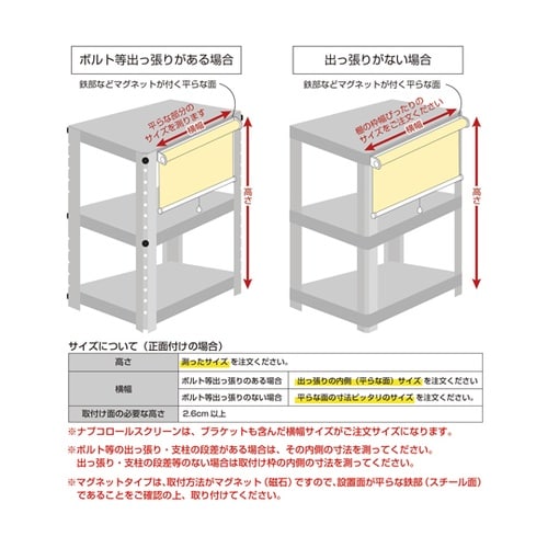 マグネット式シングルロールスクリーン プ