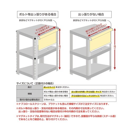 マグネット式シングルロールスクリーン プ