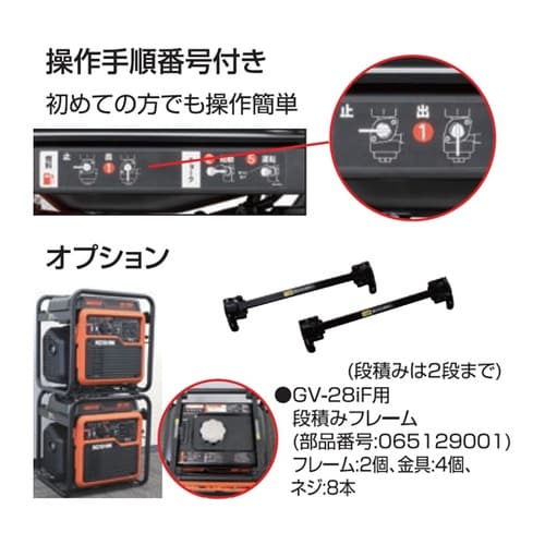 インバーター発電機 2.8KVA GV−