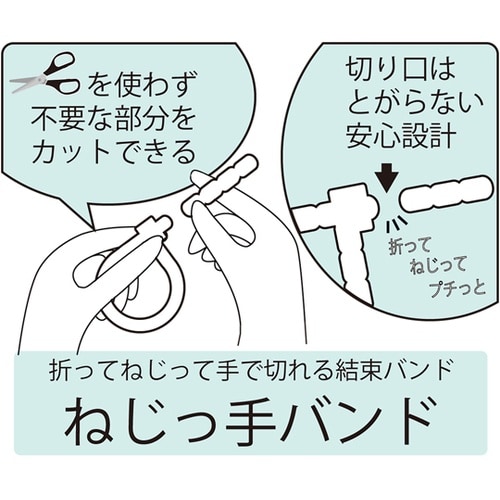 ねじっ手バンド 白 2.8×150mm