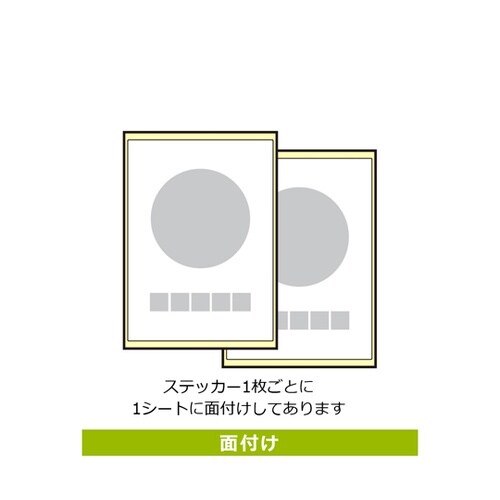 強粘ステッカー 開口部注意 1袋(2ラベ