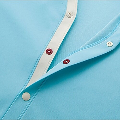 前開きシャツ ブルー L(身丈70cm)