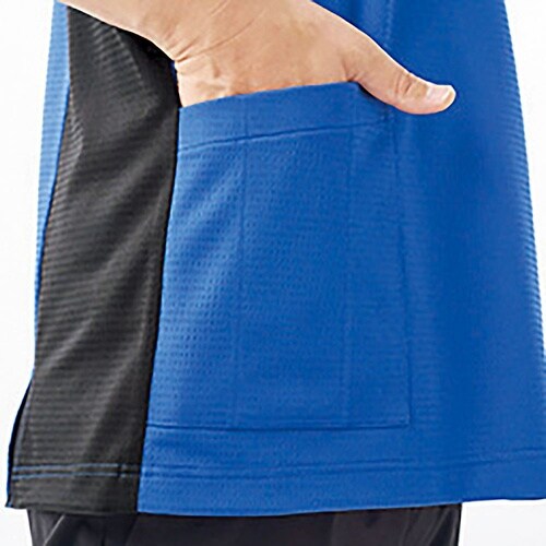 スクラブ ネイビー×ピーコックグリーン