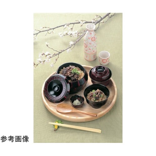 はつり亀甲丼(蓋・親)本漆調溜塗 410