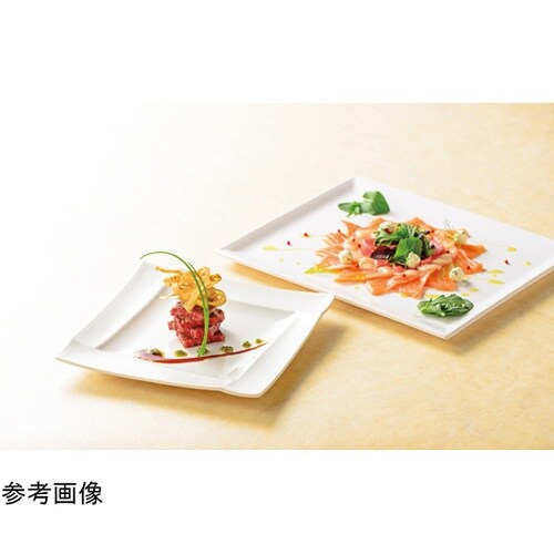 27cm 幅広長角スクエアプレート 白グ
