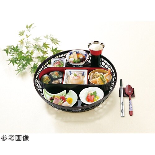 ABS40cm 竹丸かご 総黒・内クリヤ