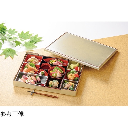 尺7 布目松花堂 黄金銀彩内黒(蓋親)