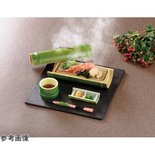 7寸 小次郎竹盛器 親若竹(竹ひご付ヒー