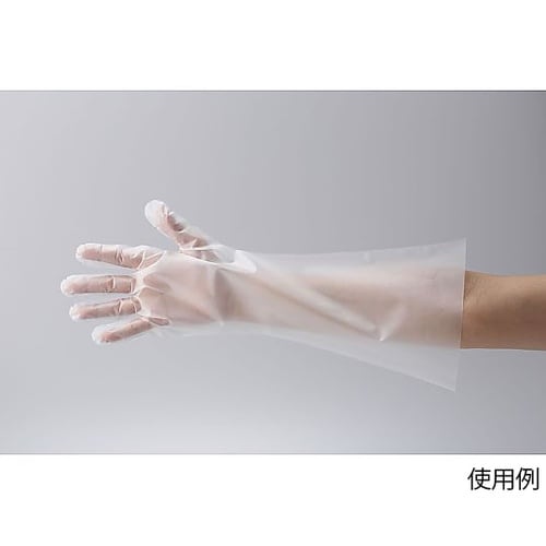 エンボス手袋ロング五本絞り S クリア