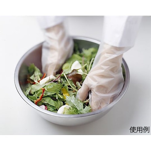 エンボス手袋ロング五本絞り S クリア