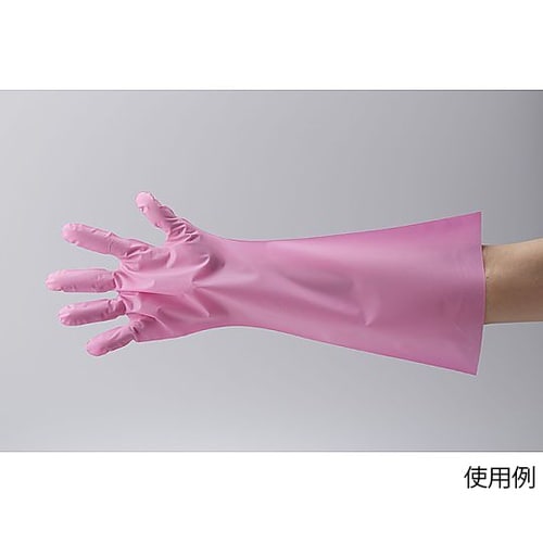 エンボス手袋ロング五本絞り L ピンク