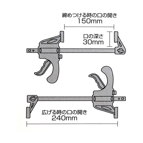 クイックバークランプ 150mm BQC