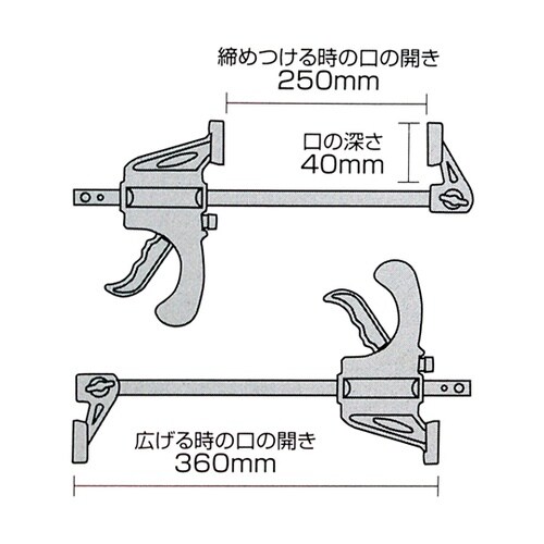 クイックバークランプ 250mm BQC