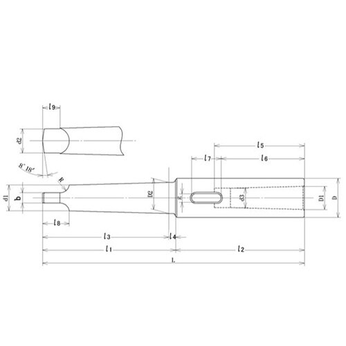 ドリルソケット 焼入研磨 MT2×MT4