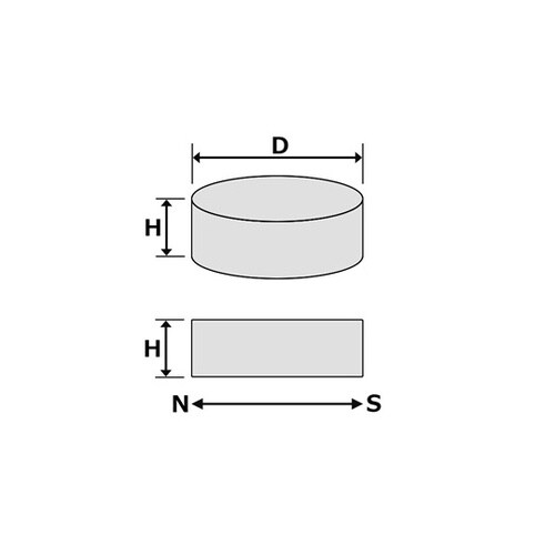 ネオジム磁石(N45)円柱型 Φ4×20