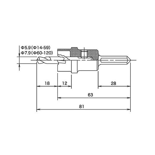 5本組 超硬ホルソーセット EA823A