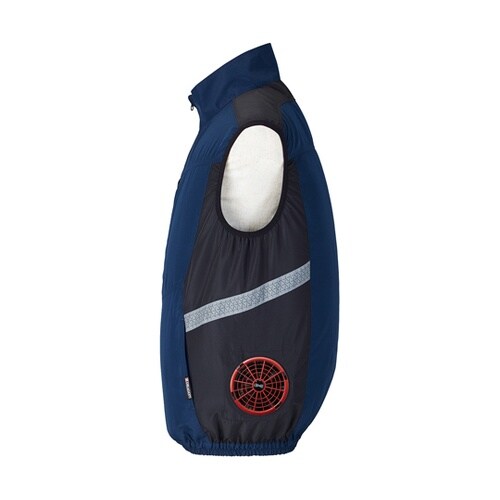 空調服半袖ブルゾン ネービー L 742